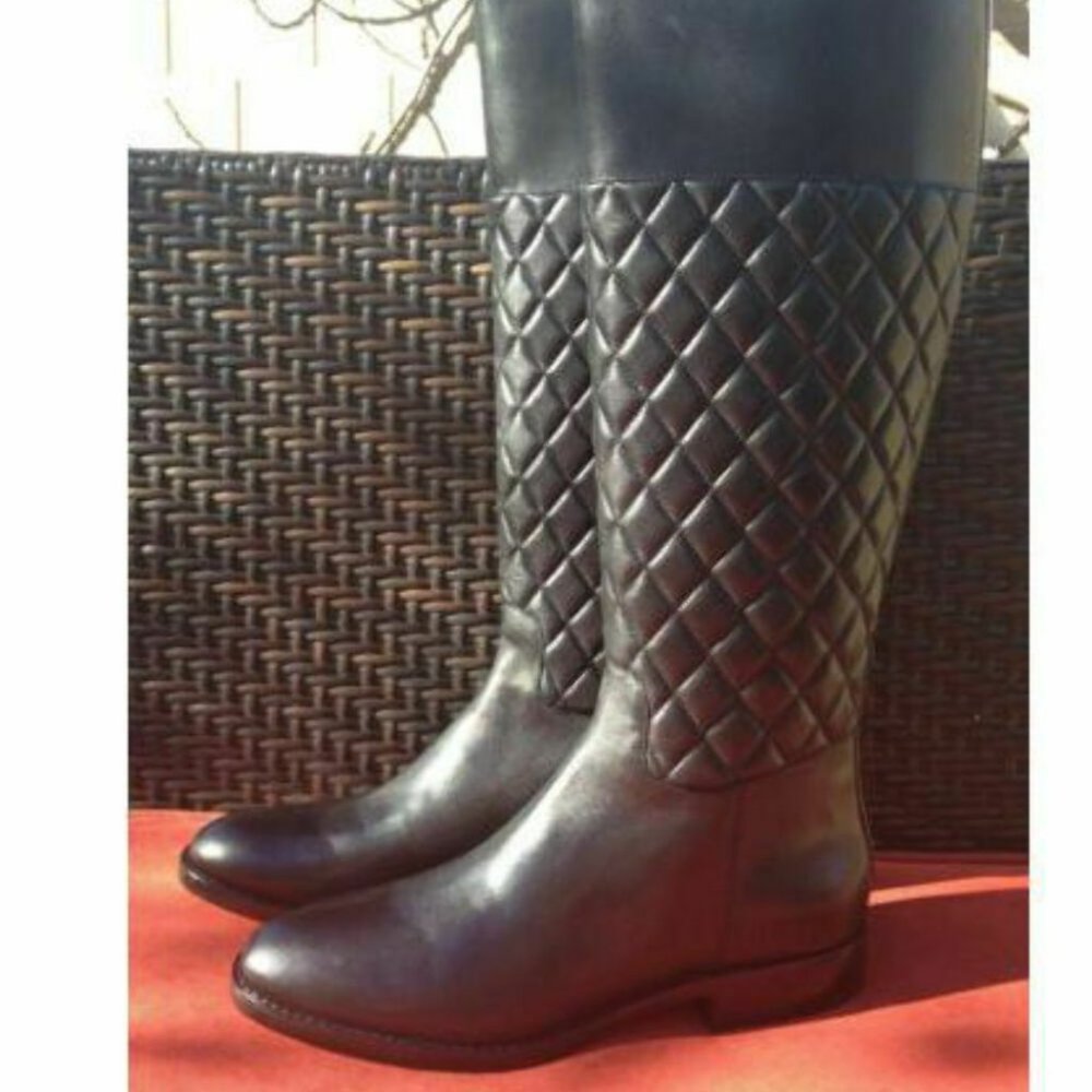 Michael Kors Collection Mina Quilted Leather Boots